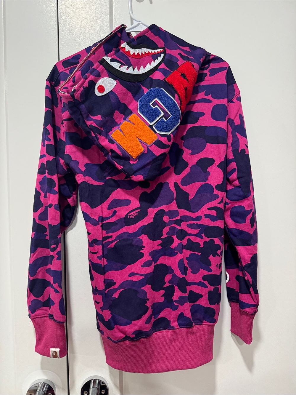 Bape Pink and Purple Camo Zip Hoodie - Picture 4 of 8